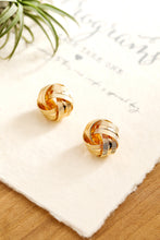 Load image into Gallery viewer, Gold Minimalism Knot Earrings
