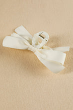 Load image into Gallery viewer, White Solid Color Ribbon Bow Decor Hair Clip
