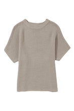 Load image into Gallery viewer, Coffee Mock Neck Short Batwing Sleeve Sweater
