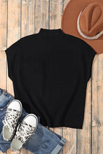 Load image into Gallery viewer, Pink Patch Pocket Ribbed Knit Short Sleeve Sweater
