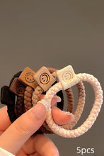 Load image into Gallery viewer, Khaki 5Pcs Braided Elastic Hairband
