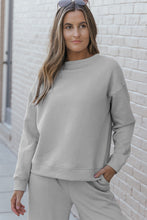 Load image into Gallery viewer, Gray Ultra Loose Textured 2pcs Slouchy Outfit
