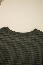 Load image into Gallery viewer, Vineyard Green Solid Color Quilted Textured Pullover and Joggers Set
