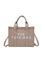 Load image into Gallery viewer, Khaki Letter Print Shoulder Strap Tote Bag
