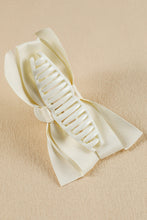 Load image into Gallery viewer, White Solid Color Ribbon Bow Decor Hair Clip
