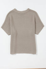 Load image into Gallery viewer, Coffee Mock Neck Short Batwing Sleeve Sweater
