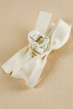 Load image into Gallery viewer, White Solid Color Ribbon Bow Decor Hair Clip
