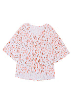 Load image into Gallery viewer, Pink Elegant Polka Dots 3/4 Dolman Sleeve Plus Size Blouse
