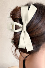 Load image into Gallery viewer, White Solid Color Ribbon Bow Decor Hair Clip
