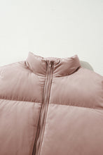 Load image into Gallery viewer, Apricot Pink Full Zipper Quilted Puffer Jacket
