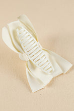 Load image into Gallery viewer, White Solid Color Ribbon Bow Decor Hair Clip
