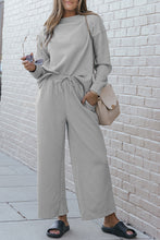 Load image into Gallery viewer, Gray Ultra Loose Textured 2pcs Slouchy Outfit
