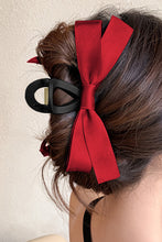 Load image into Gallery viewer, White Solid Color Ribbon Bow Decor Hair Clip
