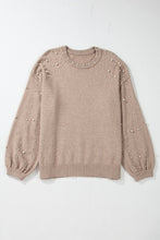 Load image into Gallery viewer, Smoke Gray Plus Size Pearl Pullover Sweater
