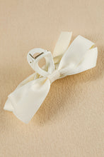 Load image into Gallery viewer, White Solid Color Ribbon Bow Decor Hair Clip
