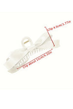 Load image into Gallery viewer, White Solid Color Ribbon Bow Decor Hair Clip
