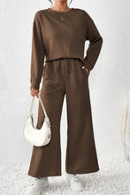 Load image into Gallery viewer, Dark Brown Ultra Loose Textured 2pcs Slouchy Outfit
