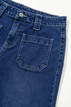 Load image into Gallery viewer, Sail Blue Wide Leg Pocketed High Waist Jeans
