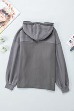 Load image into Gallery viewer, Green Flap Pockets Bishop Sleeve Zip Up Hoodie Jacket
