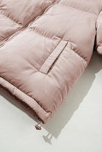 Load image into Gallery viewer, Apricot Pink Full Zipper Quilted Puffer Jacket
