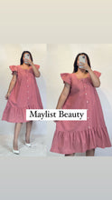 Load image into Gallery viewer, Maricel Button Dress Plus Size (2XL-3XL)
